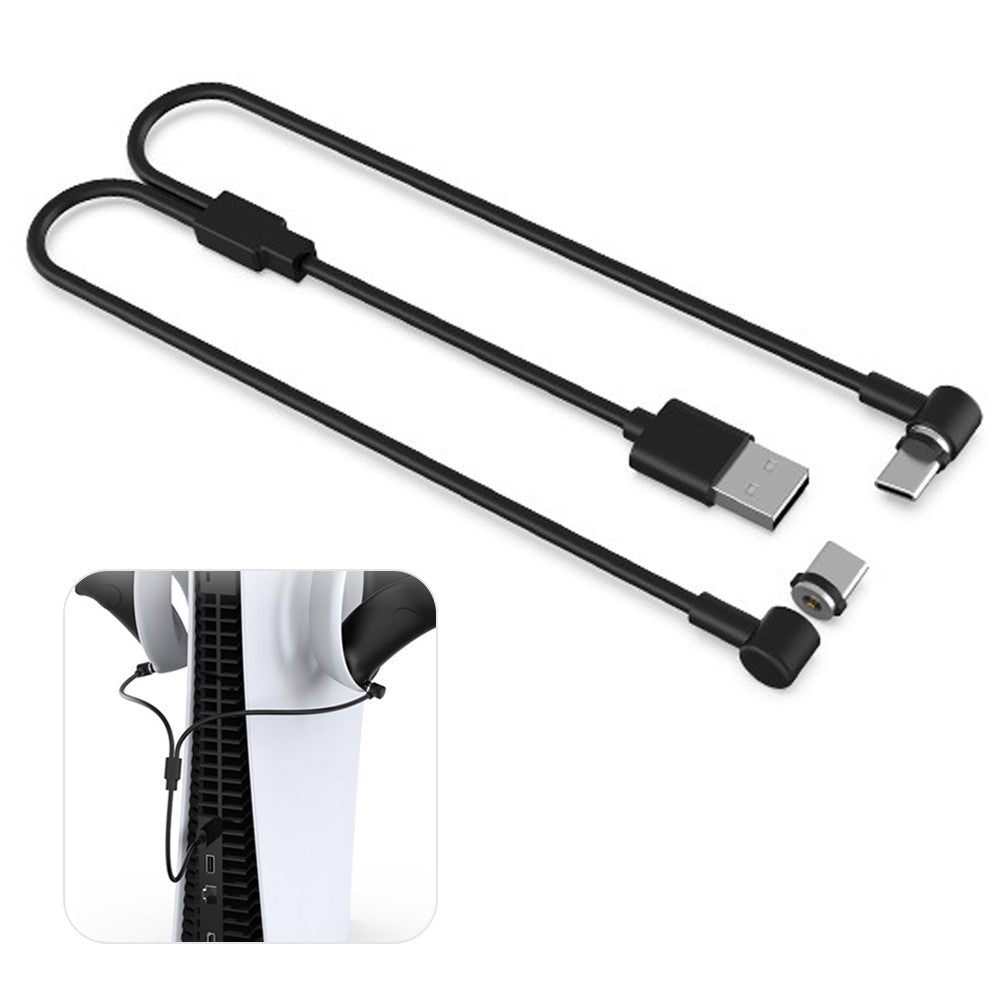 DOBE TP5-2520 For PS VR2 Controller 1 USB to 2 Type C 90 Degree Magnetic Charging Cord USB C Charger Cable TVCMALL
