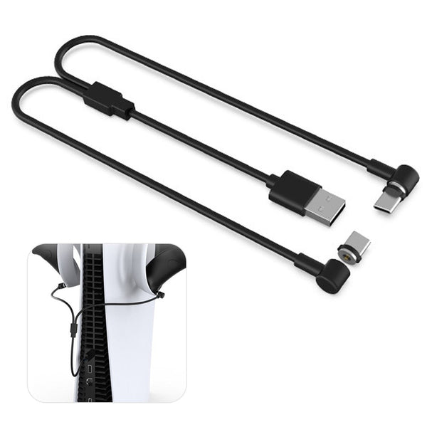 DOBE TP5-2520 For PS VR2 Controller 1 USB to 2 Type C 90 Degree Magnetic Charging Cord USB C Charger Cable TVCMALL