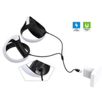 DOBE TP5-2520 For PS VR2 Controller 1 USB to 2 Type C 90 Degree Magnetic Charging Cord USB C Charger Cable TVCMALL