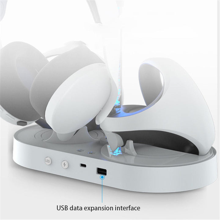 IPEGA PG-P5V001 RGB Light Charger for PS5 VR Headset Charging Display Stand Dual Controller Charging Station Metanexus XR