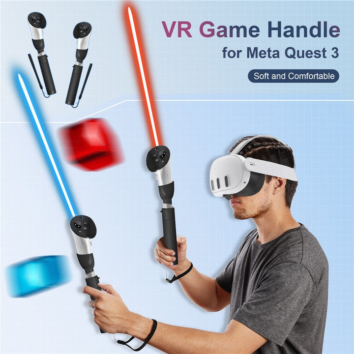 DEVASO Handle Extension Grip for Meta Quest 3 VR Headset Golf Game Handle Accessories Metanexus XR