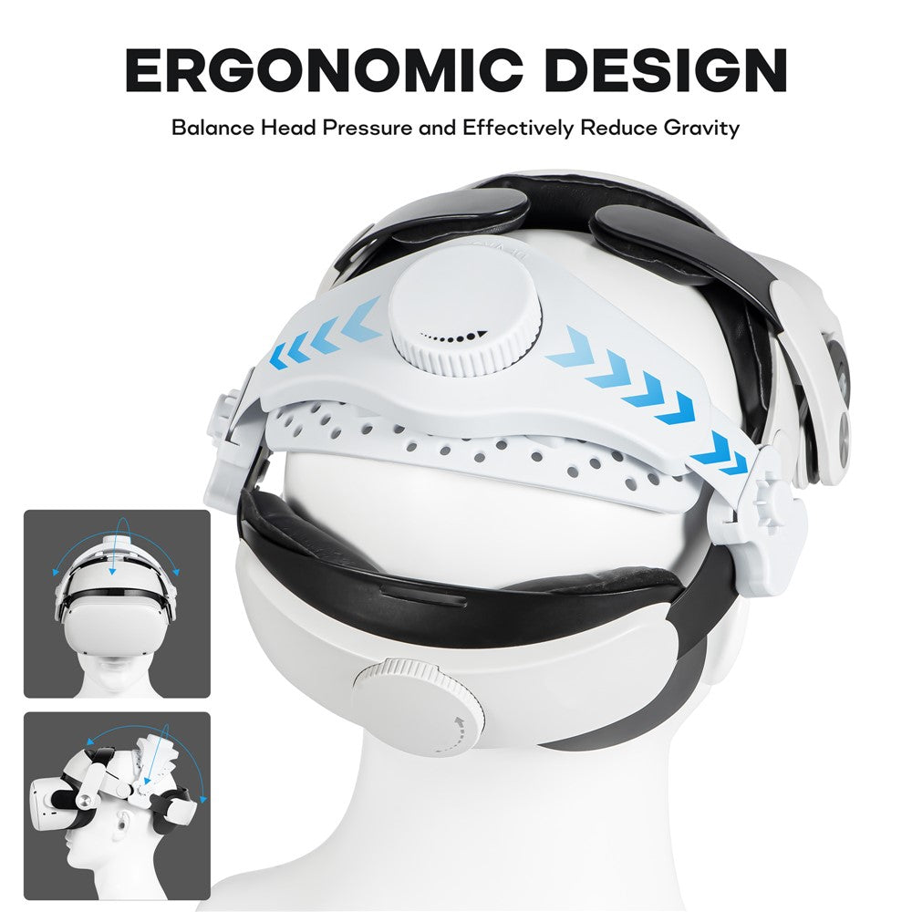 DEVASO Adjustable Head Strap for Meta Quest Pro / Quest 2 Elite Strap / Quest 3 Elite Strap / PICO 4 / PICO 4 Pro Accessories Metanexus XR