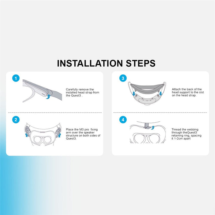 BOBOVR M3 Pro For Meta Quest 3S / 3 VR Headset Head Strap 5200mAh Battery Pack Headband Metanexus XR