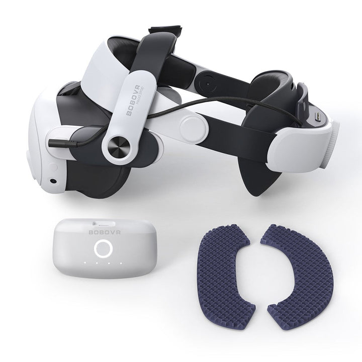 BOBOVR M3 Pro For Meta Quest 3S / 3 VR Headset Head Strap 5200mAh Battery Pack Headband Metanexus XR