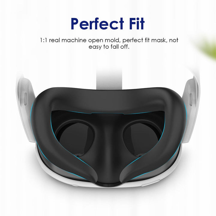 WOLMTT For Meta Quest 3 VR Silicone Eye Mask Anti-sweat Protective Cover Metanexus XR