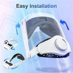DEVASO Head Strap Compatible with Meta Quest 3 VR Headset Adjustable Strap Version 2.0, White Metanexus XR