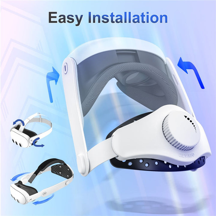 DEVASO Head Strap Compatible with Meta Quest 3 VR Headset Adjustable Strap Version 2.0, White Metanexus XR