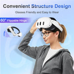 DEVASO Head Strap Compatible with Meta Quest 3 VR Headset Adjustable Strap Version 2.0, White Metanexus XR