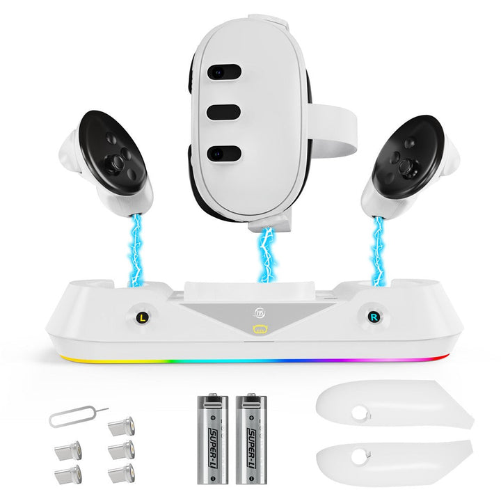 JYS JYS-MQ001 For Meta Quest 3 VR Headset Controller Charge Dock Magnetic Charging Base Metanexus XR