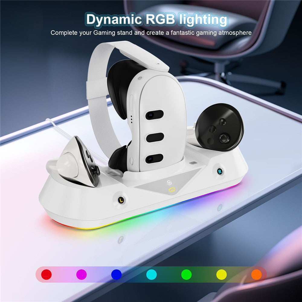 JYS JYS-MQ001 For Meta Quest 3 VR Headset Controller Charge Dock Magnetic Charging Base Metanexus XR