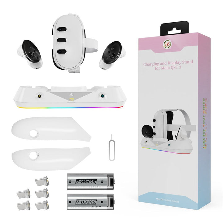 JYS JYS-MQ001 For Meta Quest 3 VR Headset Controller Charge Dock Magnetic Charging Base Metanexus XR