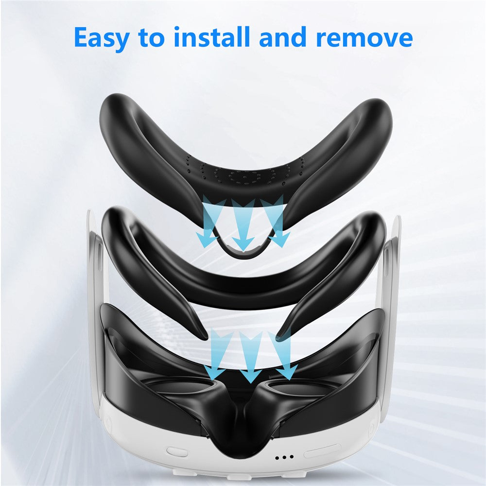 JYS JYS-MQ015 For Meta Quest 3 VR Headset Silicone Eye Mask Anti-sweat Protective Cover Metanexus XR