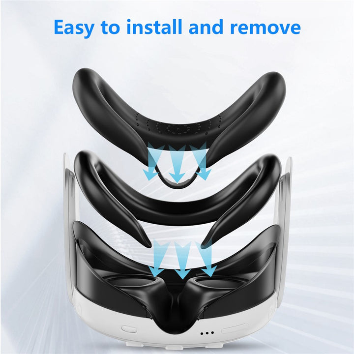 JYS JYS-MQ015 For Meta Quest 3 VR Headset Silicone Eye Mask Anti-sweat Protective Cover Metanexus XR