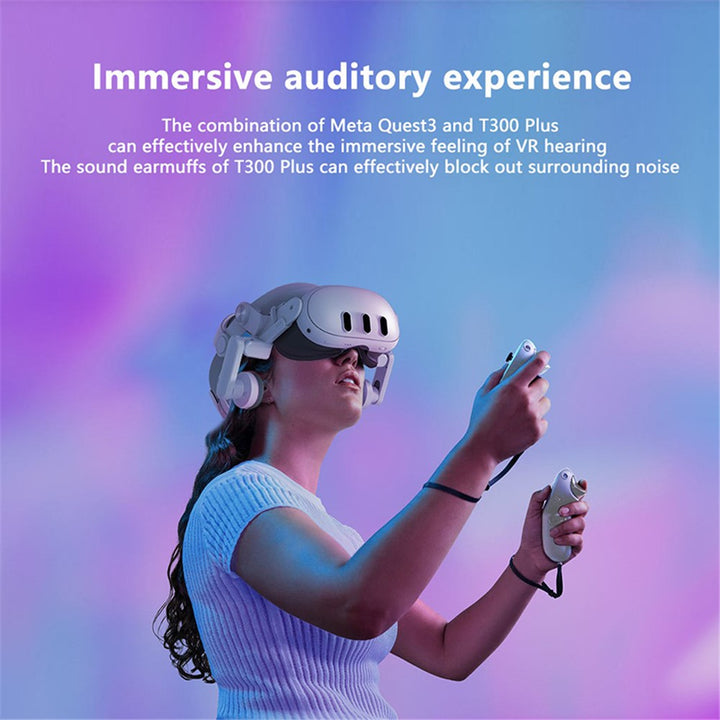 FIIT VR T300 Plus Headband+Front Cover+ Earmuffs for Meta Quest 3 VR Headset Accessories Metanexus XR