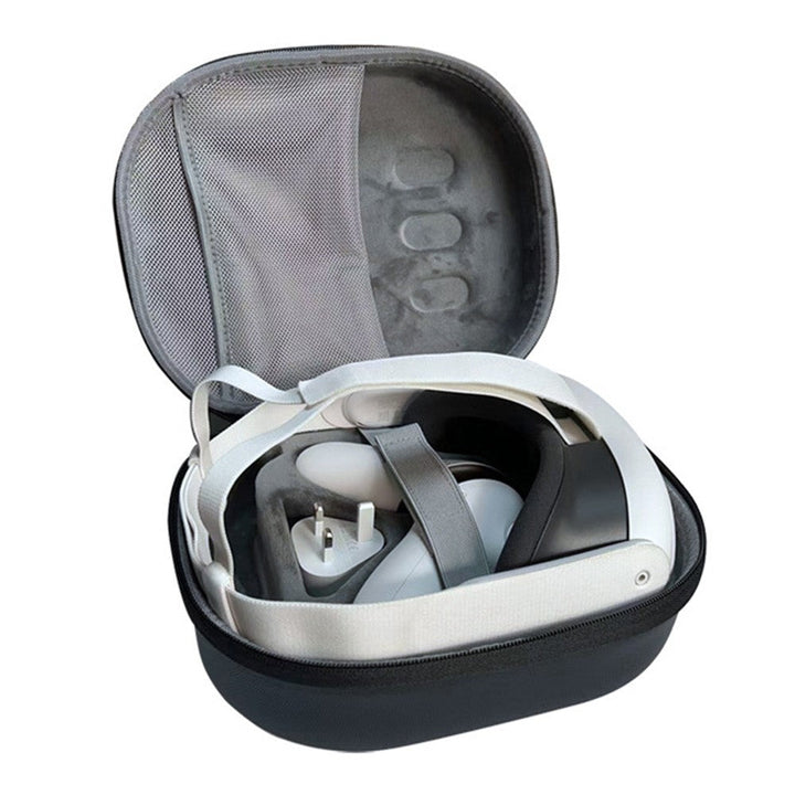 For Meta Quest 3 VR Headset Carrying Case EVA+Coral Fleece Portable Storage Bag Metanexus XR