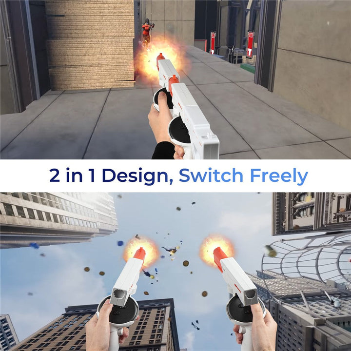 DEVASO For Meta Quest 3 VR Magnetic Suction Gunstock Game Controller Holder Metanexus XR