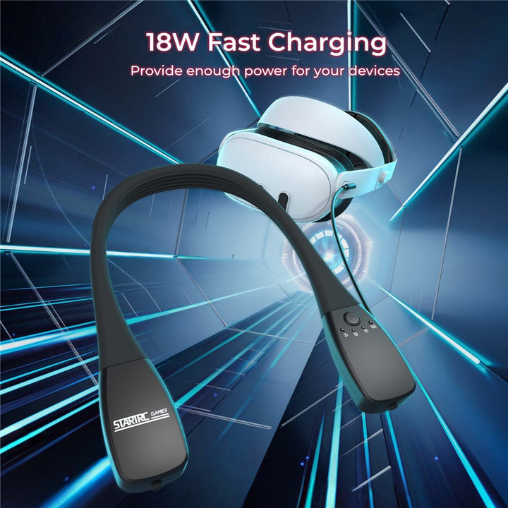 STARTRC GAMES Neck Power Bank for Meta / Pico / HTC VR Headsets Fast Charger 10000mAh Battery Pack Metanexus XR