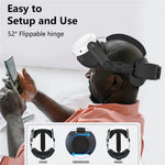 Adjustable Head Strap for Meta Quest 3 Headset VR Replacement Headband VR Accessories Built-In 6400mAh Metanexus XR