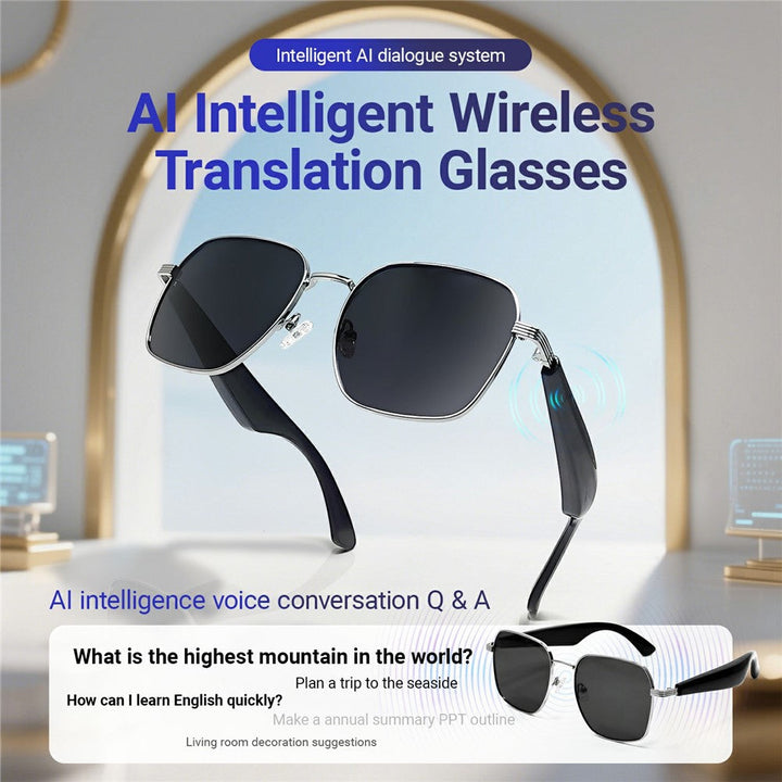 GY200 Bluetooth-compatible Music Call AI Translation Smart Glasses Outdoor Anti UV Sunglasses Metanexus XR