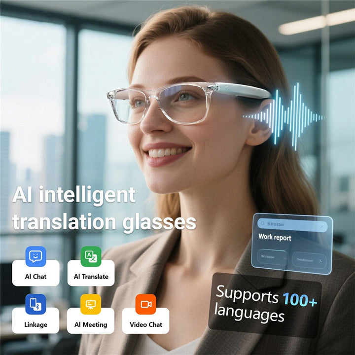 F16 AI Translation Bluetooth-compatible Earphone Glasses Touch Control Wireless Headset Smart Eyewear Metanexus XR