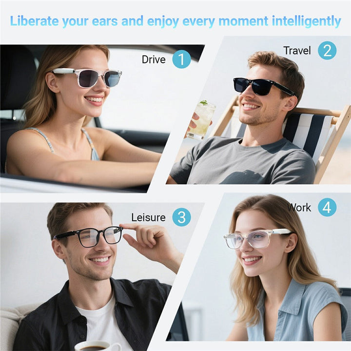 F16 AI Translation Bluetooth-compatible Earphone Glasses Touch Control Wireless Headset Smart Eyewear Metanexus XR