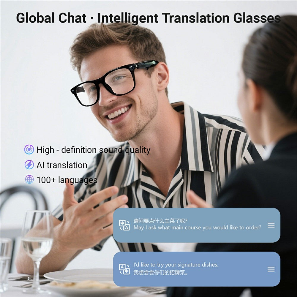 F16 AI Translation Bluetooth-compatible Earphone Glasses Touch Control Wireless Headset Smart Eyewear Metanexus XR