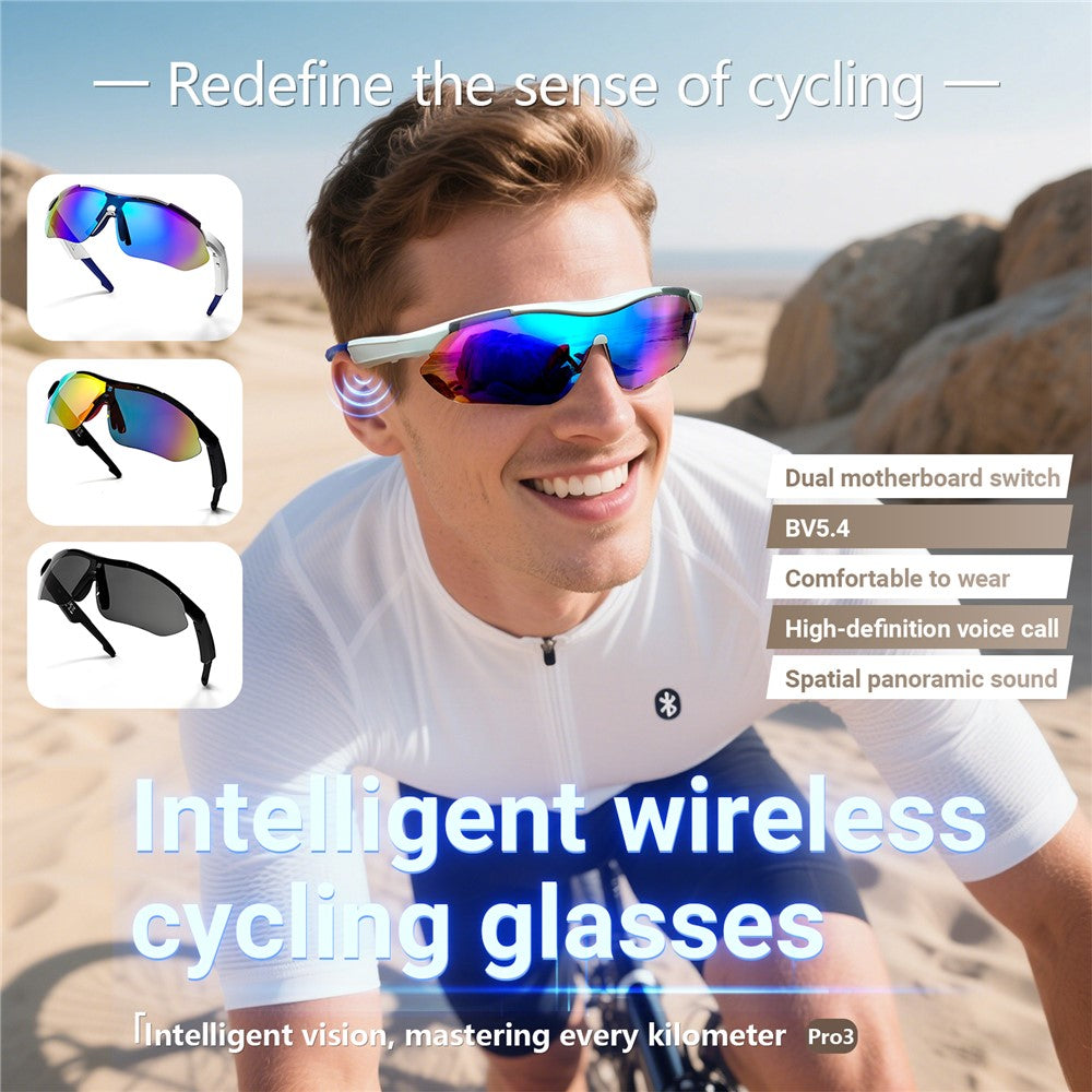 QY-Pro3 AI Translation Bluetooth-Compatible Glasses Outdoor Sports Cycling Music Calls Smart Eyewear Metanexus XR