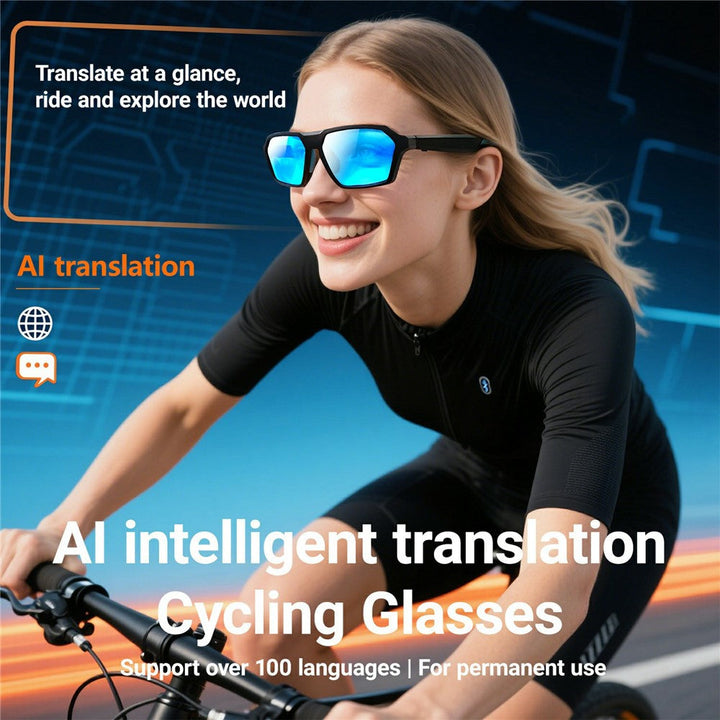 QY-Pro5 Outdoor Sports Cycling Bluetooth-Compatible Glasses AI Translation Music Calls Smart Eyewear Metanexus XR