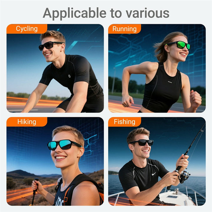 QY-Pro5 Outdoor Sports Cycling Bluetooth-Compatible Glasses AI Translation Music Calls Smart Eyewear Metanexus XR
