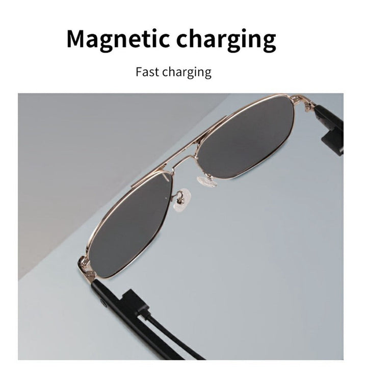 GS02 Polarized Lens Aviator Glasses AI Translation Smart Eyewear Bluetooth-compatible Music Eyeglasses Metanexus XR