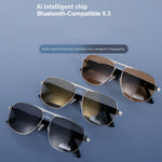 GS02 Polarized Lens Aviator Glasses AI Translation Smart Eyewear Bluetooth-compatible Music Eyeglasses Metanexus XR