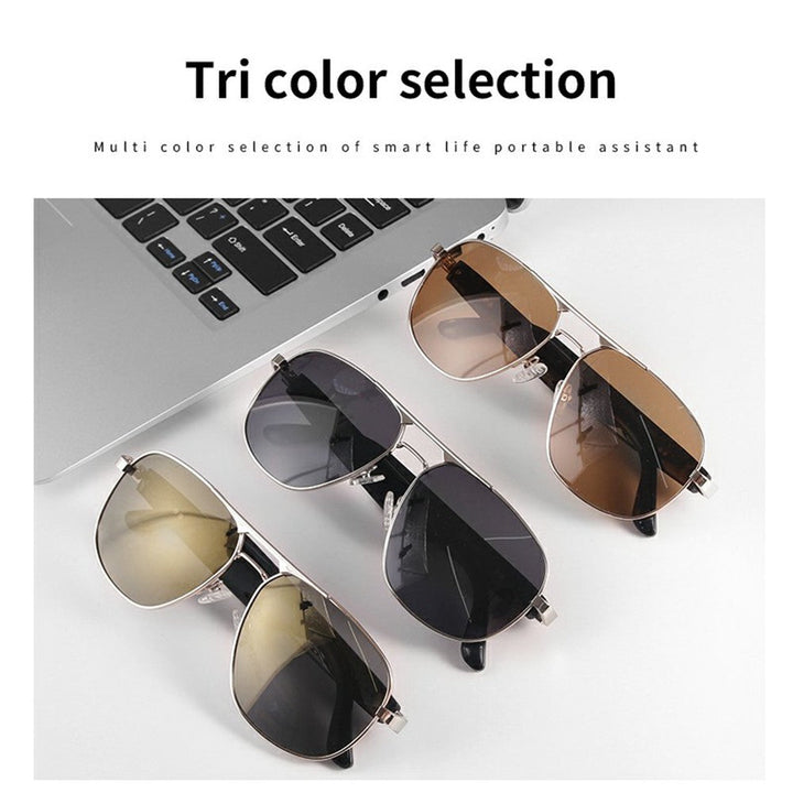 GS02 Polarized Lens Aviator Glasses AI Translation Smart Eyewear Bluetooth-compatible Music Eyeglasses Metanexus XR