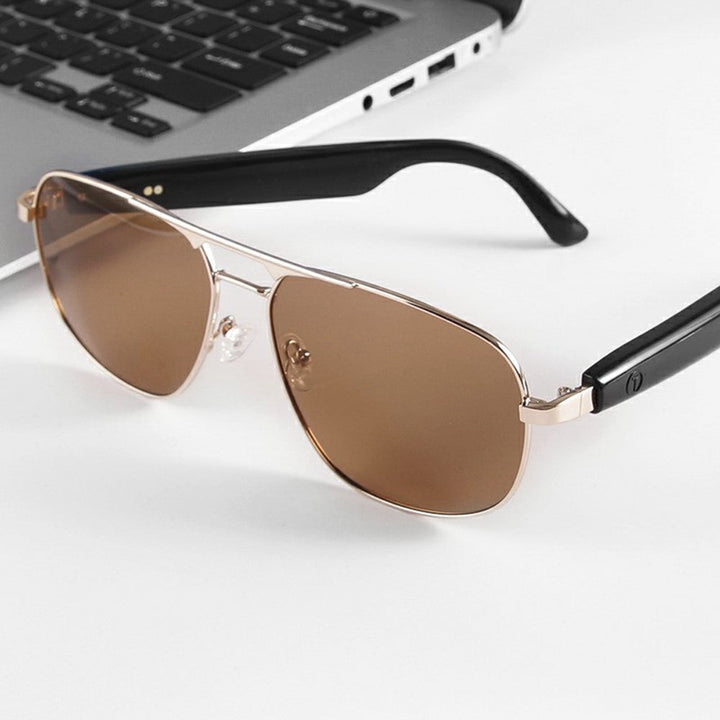 GS02 Polarized Lens Aviator Glasses AI Translation Smart Eyewear Bluetooth-compatible Music Eyeglasses Metanexus XR