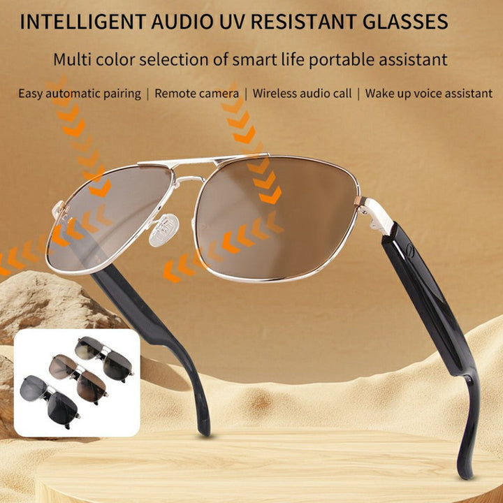 GS02 Polarized Lens Aviator Glasses AI Translation Smart Eyewear Bluetooth-compatible Music Eyeglasses Metanexus XR