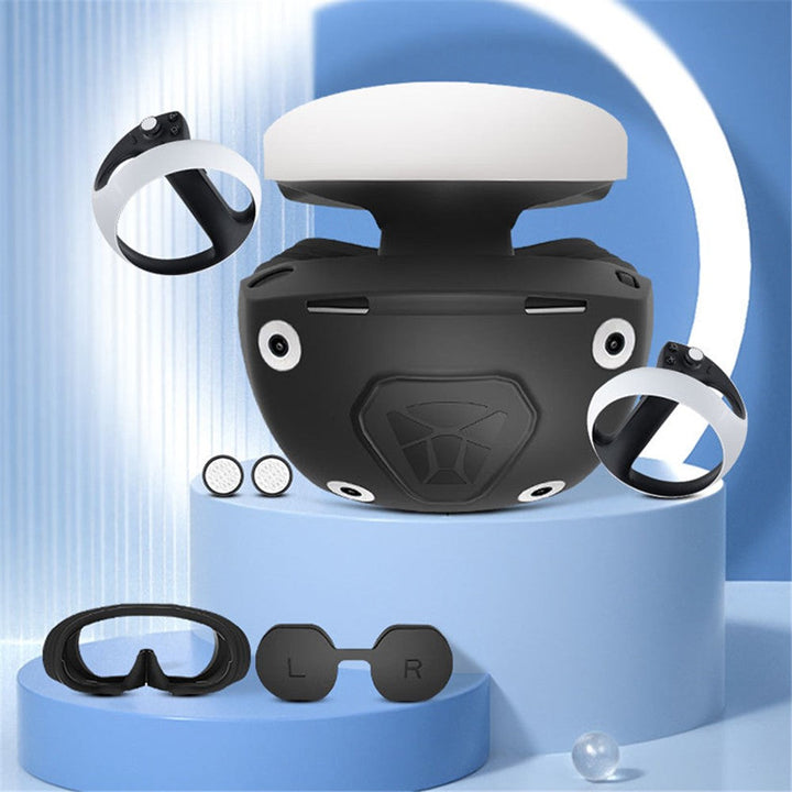 HIBLOKS 4Pcs Silicone Protective Case Set for PS VR2 Headset Lens Cover VR Accessories Metanexus XR
