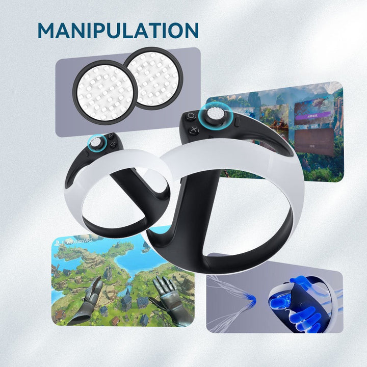 HIBLOKS 4Pcs Silicone Protective Case Set for PS VR2 Headset Lens Cover VR Accessories Metanexus XR