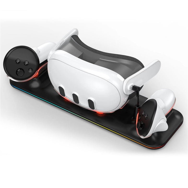Charger Station for Meta Quest 3 VR Headset and Double Controller Charging Dock Metanexus XR