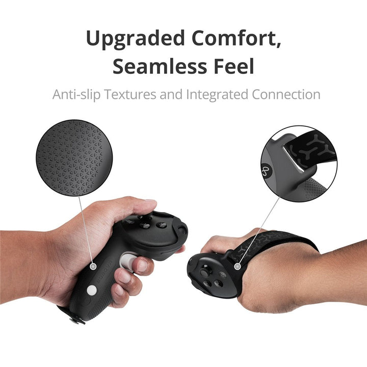 BOBOVR G3 For Meta Quest 3 / Quest 3S Controller Silicone Protective Grip Cover Set with Adjustable Knuckle Strap Metanexus XR