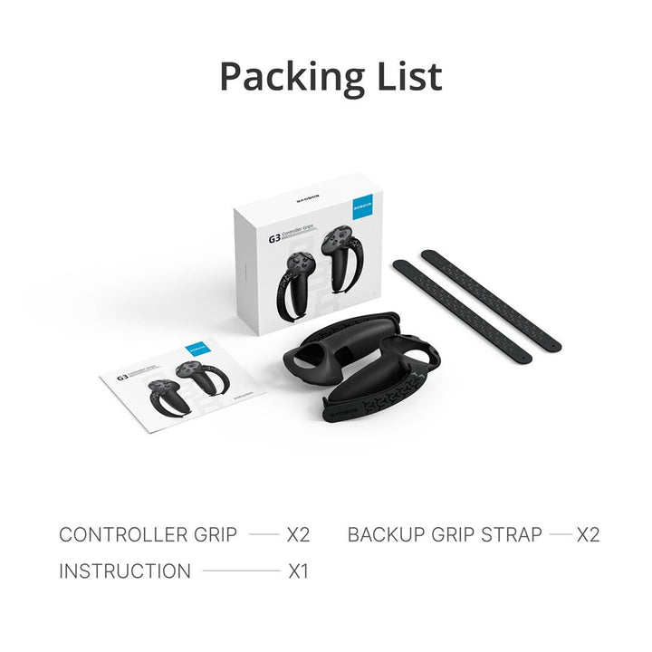 BOBOVR G3 For Meta Quest 3 / Quest 3S Controller Silicone Protective Grip Cover Set with Adjustable Knuckle Strap Metanexus XR