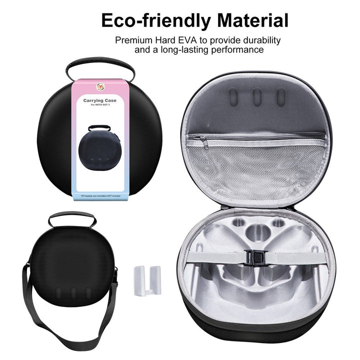 Hard EVA Carrying Case for Meta Quest 3 VR Headset Travel Portable Storage Bag Metanexus XR