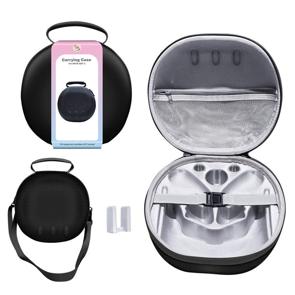 JYS JYS-MQ007 For Meta Quest 3 Hard EVA Portable Storage Bag VR Helmet Handle Protection Bag Metanexus XR