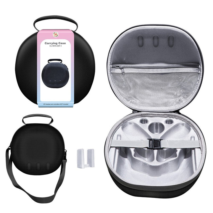 JYS JYS-MQ007 For Meta Quest 3 Hard EVA Portable Storage Bag VR Helmet Handle Protection Bag Metanexus XR