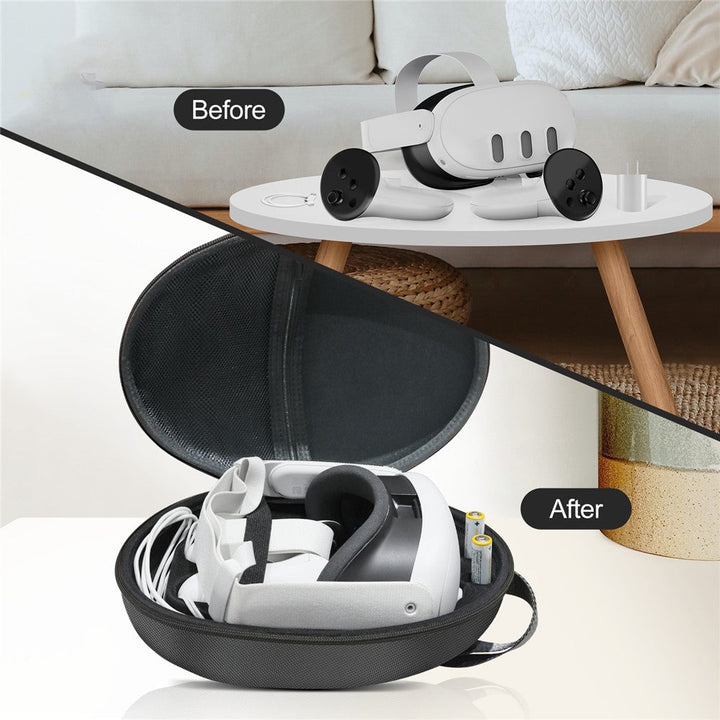 JYS JYS-MQ008 For Meta Quest 3 VR Glasses Shockproof Carrying Case Portable Hard Shell Bag Handbag Metanexus XR