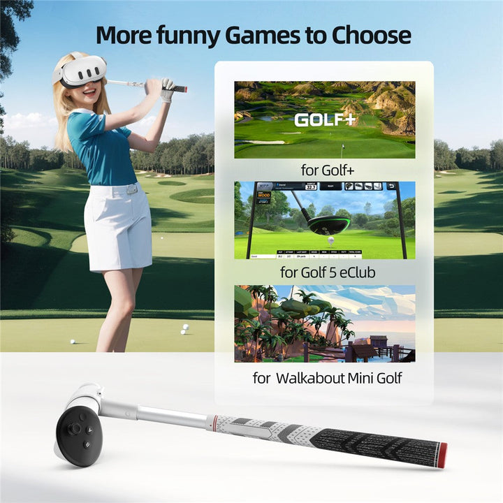AMVR For Meta Quest 3 / 3S Golf Club Grip Handle Attachment VR Gaming Accessories Metanexus XR