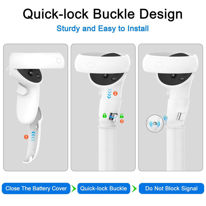 1 Pair For Meta Quest 2 VR Extension Grips VR Game Controllers Handle Metanexus XR