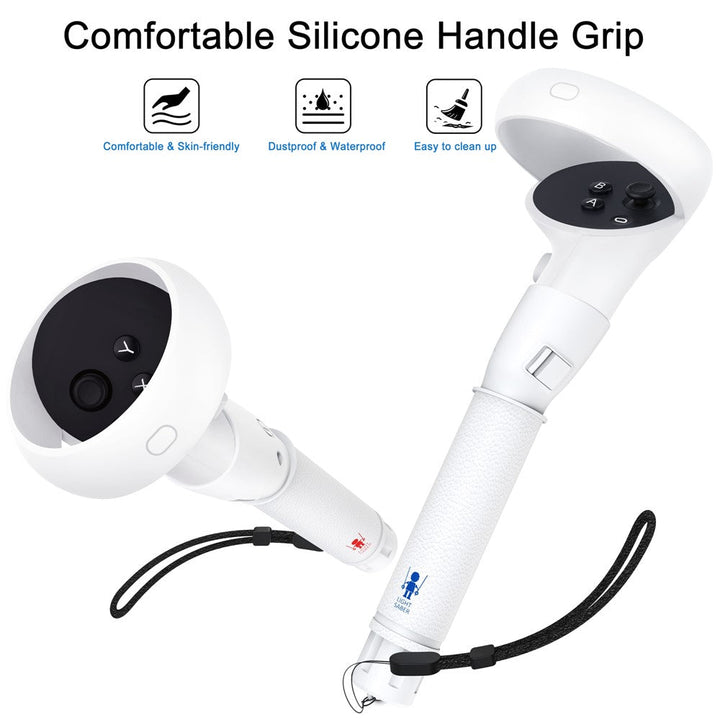 1 Pair For Meta Quest 2 VR Extension Grips VR Game Controllers Handle Metanexus XR