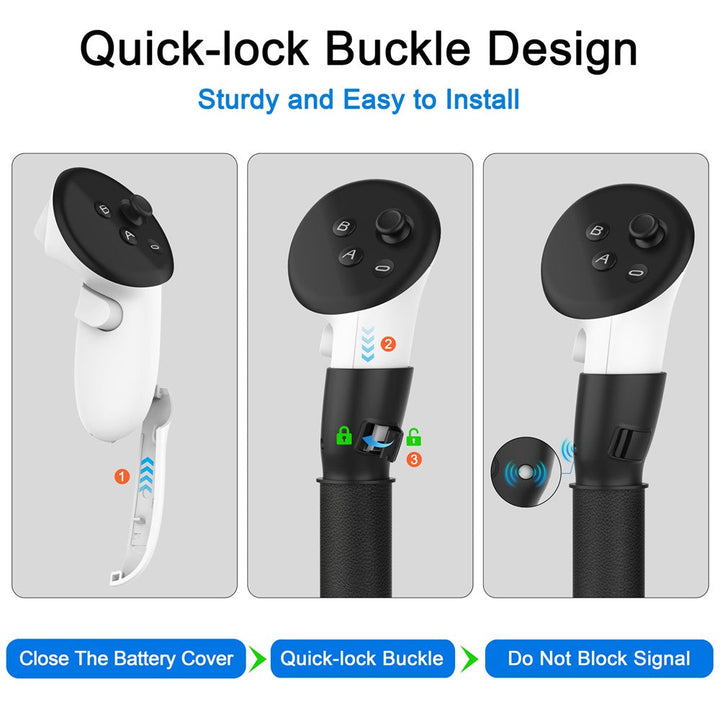 4-In-1 VR Gaming Controller Extension Cover For Meta Quest 3 Auxiliary Tool Metanexus XR