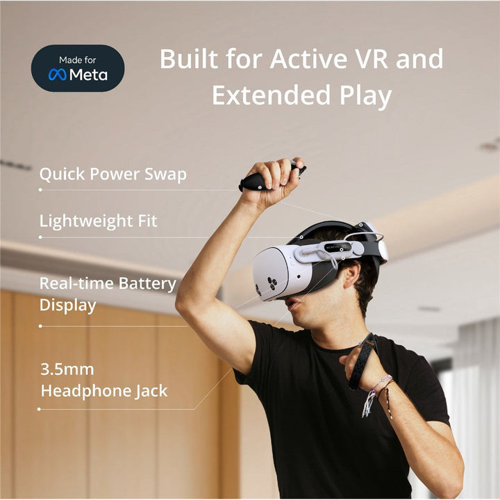 BOBOVR E3 Pro For Meta Quest 3 / 3S Head Strap with 10000mAh Battery VR Headset Headband Metanexus XR