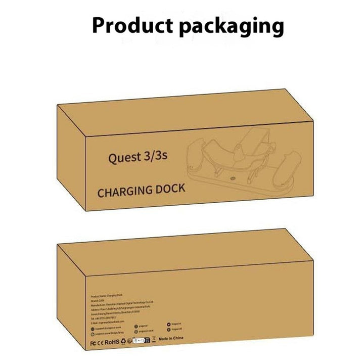 IPLAY HBV-637 For Meta Quest 3S / 3 VR Headset Charging Dock Controller Desktop Charger with LED Light Metanexus XR