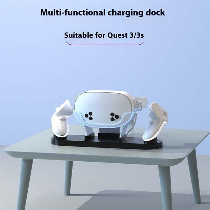 IPLAY HBV-637 For Meta Quest 3S / 3 VR Headset Charging Dock Controller Desktop Charger with LED Light Metanexus XR